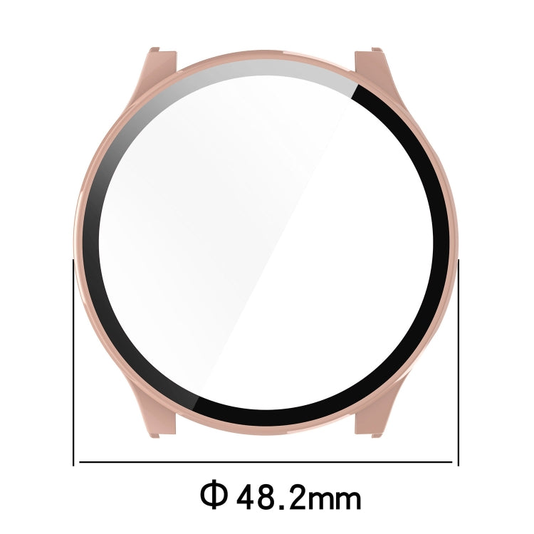 For Xiaomi Haylou RT3 / Solar Plus LS16 PC + Tempered Film Integrated Watch Protective Case(Ivory White) - Watch Cases by PMC TechLife | Online Shopping South Africa | PMC TechLife