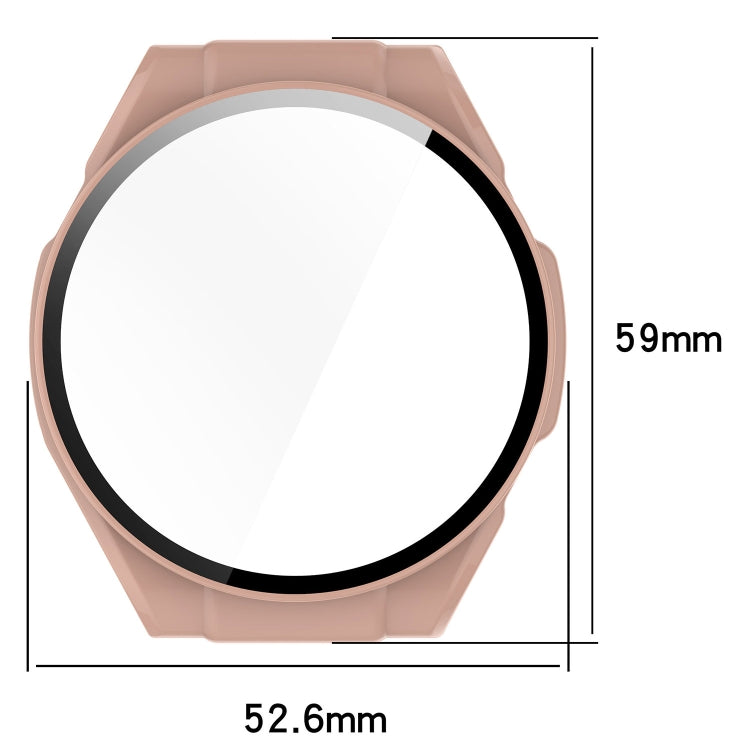 For Xiaomi Haylou Watch R8 PC + Tempered Film Integrated Watch Protective Case(Black) - Watch Cases by PMC TechLife | Online Shopping South Africa | PMC TechLife
