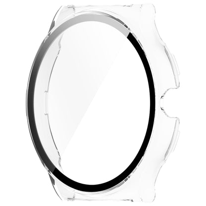 For Xiaomi Haylou Solar Lite R001 PC + Tempered Film Integrated Watch Protective Case(Transparent White) - Watch Cases by PMC Jewellery | Online Shopping South Africa | PMC Jewellery