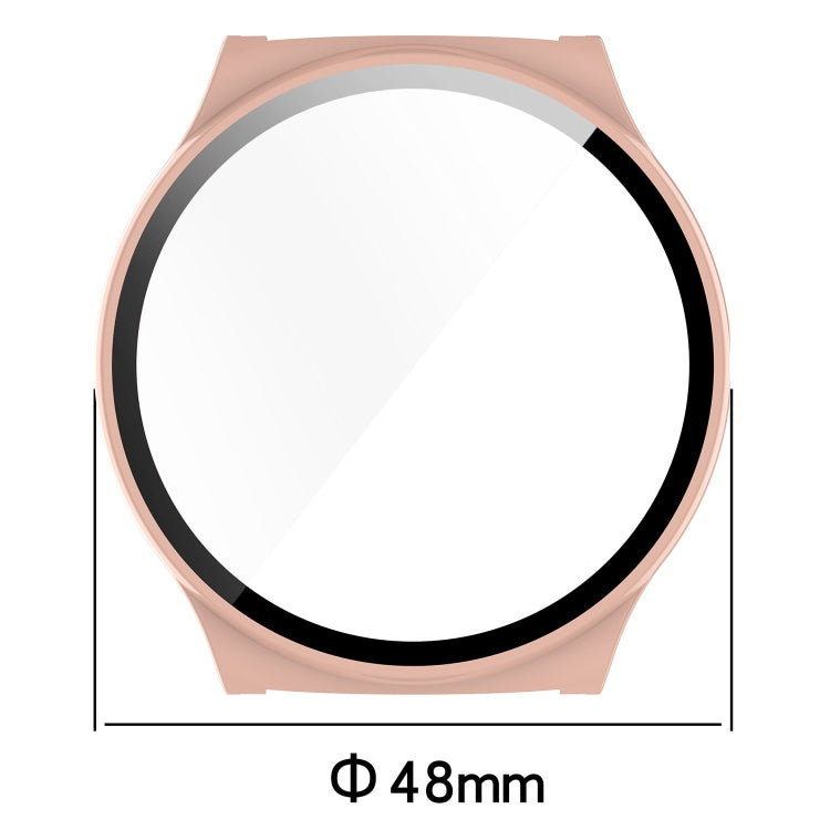 For Xiaomi Haylou Solar Lite R001 PC + Tempered Film Integrated Watch Protective Case(Black) - Watch Cases by PMC TechLife | Online Shopping South Africa | PMC TechLife