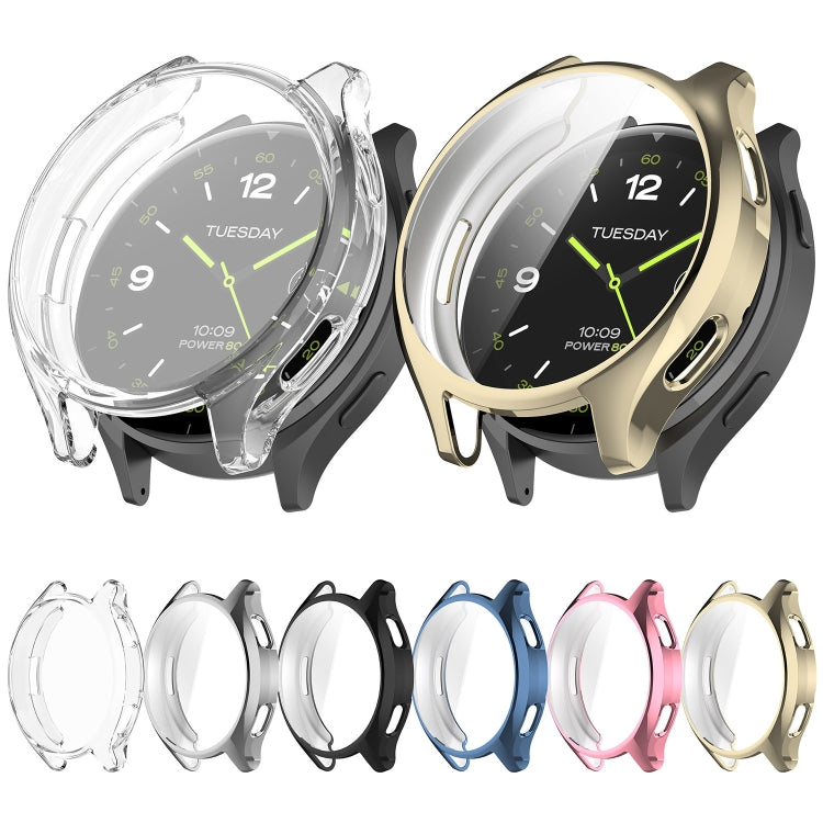 For Xiaomi Watch 2 Full Coverage TPU Electroplated Watch Protective Case(Silver) - Watch Cases by PMC TechLife | Online Shopping South Africa | PMC TechLife