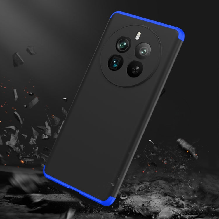 For Realme 12 Pro/12 Pro+ GKK Three Stage Splicing Full Coverage PC Phone Case(Black Blue) - Realme Cases by GKK | Online Shopping South Africa | PMC Jewellery | Buy Now Pay Later Mobicred