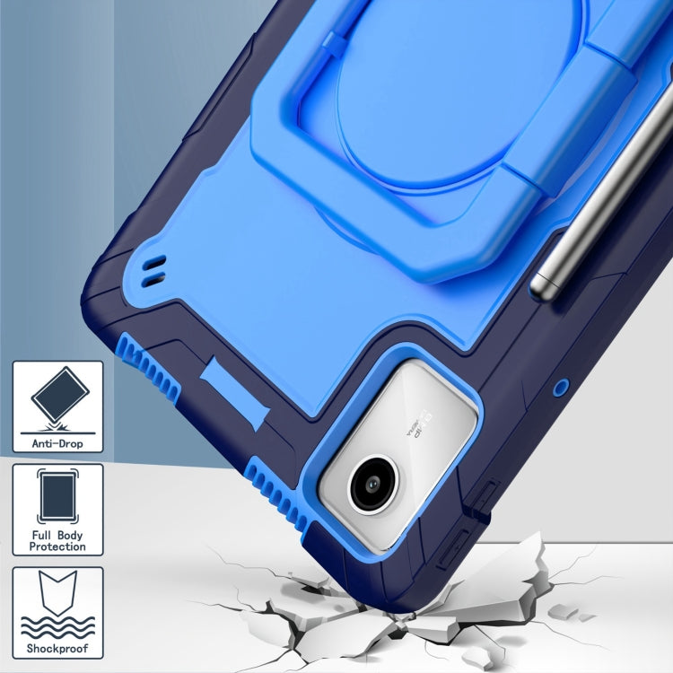 For Lenovo Tab M11/ Xiaoxin Pad 11 2024 Handle Robot Silicone Hybrid PC Tablet Case(Navy Blue Blue) - Lenovo by PMC Jewellery | Online Shopping South Africa | PMC Jewellery | Buy Now Pay Later Mobicred