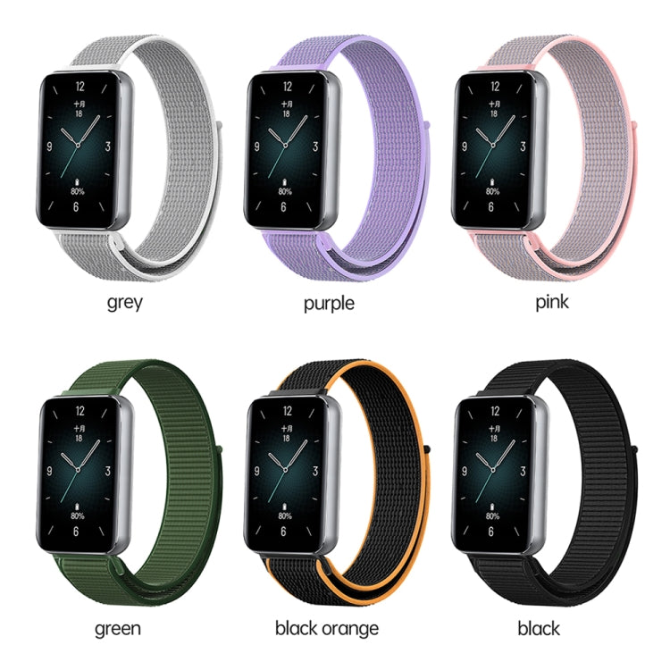 For Honor Band 9 Woven Nylon Loop Watch Band(Army Green) - Watch Bands by PMC TechLife | Online Shopping South Africa | PMC TechLife