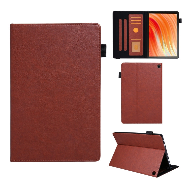For Amazon Kindle Fire HD10 2021/2023 Extraordinary Series Smart Leather Tablet Case(Brown) - Amazon by PMC TechLife | Online Shopping South Africa | PMC TechLife | Buy Now Pay Later Mobicred