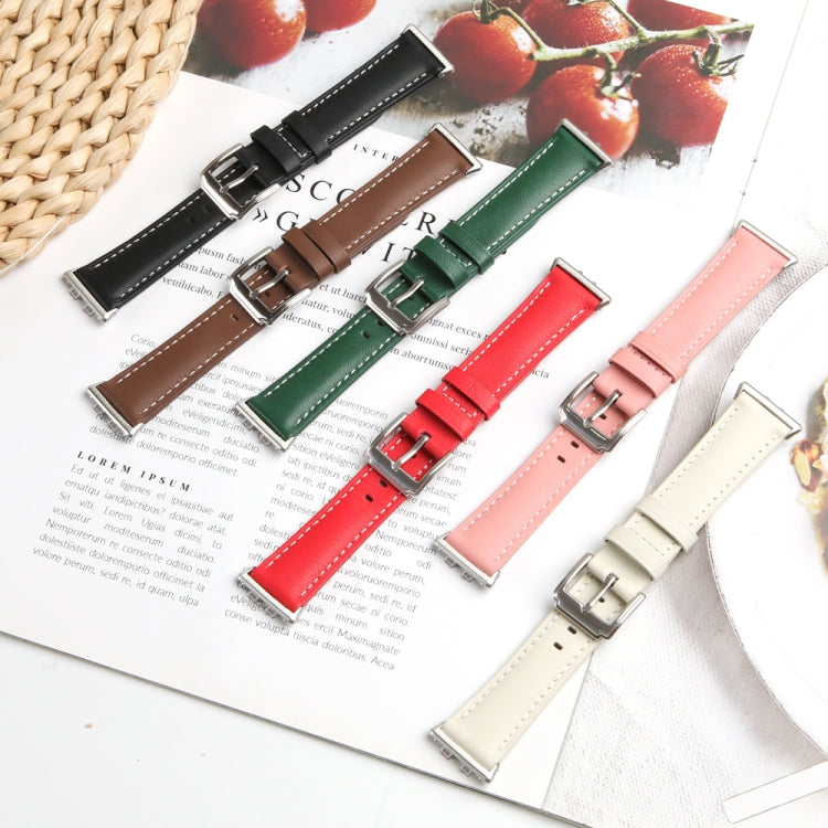 For Honor Band 9 Genuine Leather Watch Band(Red) - Watch Bands by PMC TechLife | Online Shopping South Africa | PMC TechLife