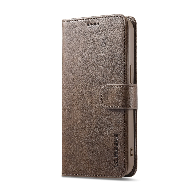 LC.IMEEKE Calf Texture Horizontal Flip Leather Case For iPhone 16e(Brown) - iPhone 16e Cases by LC.IMEEKE | Online Shopping South Africa | PMC TechLife | Buy Now Pay Later Mobicred