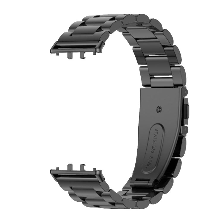 For Samsung Galaxy Fit 3 Mijobs Three-Beads Metal Watch Band(Black) - Watch Bands by MIJOBS | Online Shopping South Africa | PMc TechLife | Buy Now Pay Later Mobicred