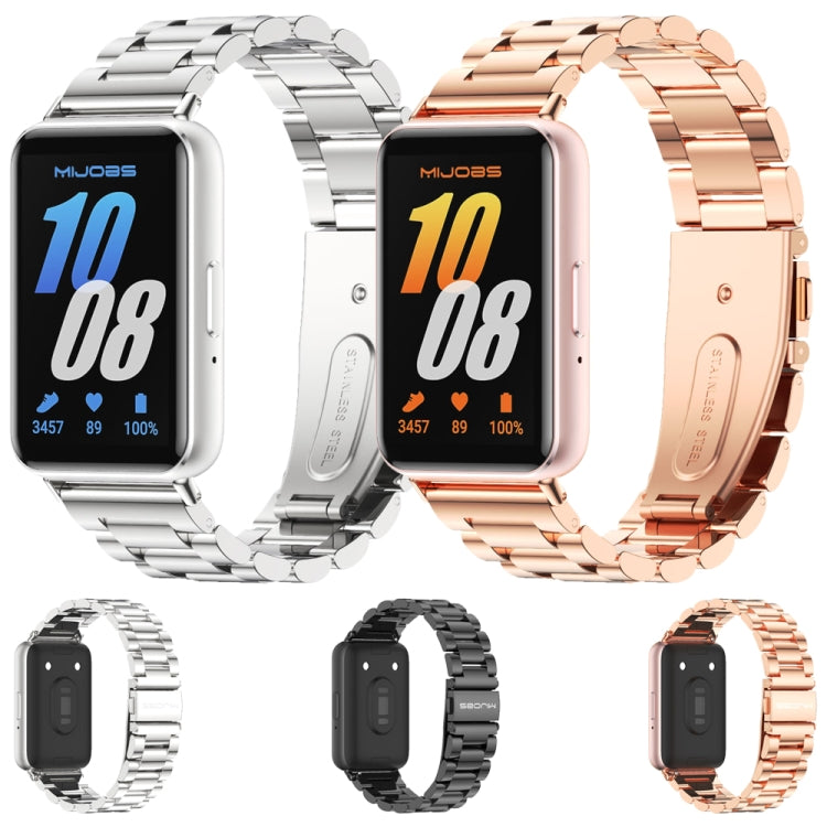 For Samsung Galaxy Fit 3 Mijobs Three-Beads Metal Watch Band(Silver) - free shipping - PMc TechLife - Order now!
