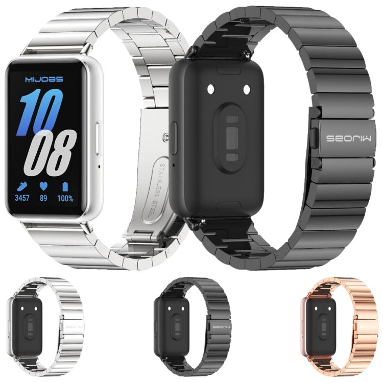 For Samsung Galaxy Fit 3 Mijobs Bamboo Metal Watch Band(Silver) - free shipping - PMc TechLife - Order now!