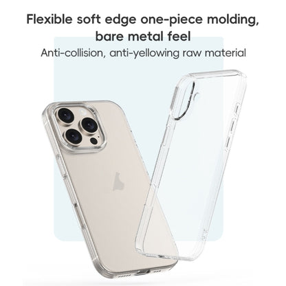 For iPhone 16 Plus ZGA Clear TPU Shockproof Phone Case(Transparent) - iPhone 16 Plus Cases by ZGA | Online Shopping South Africa | PMC Jewellery | Buy Now Pay Later Mobicred