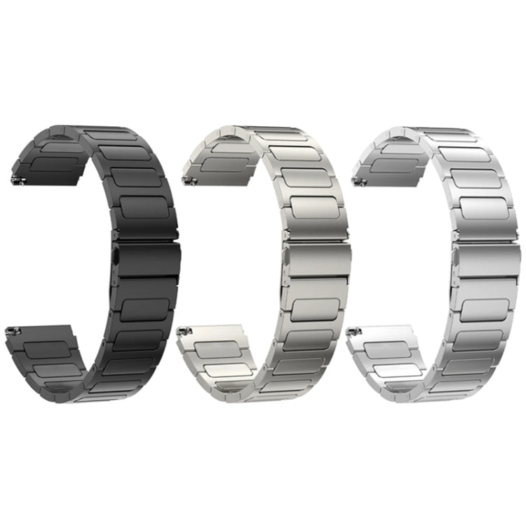 For Huawei Watch 4 / 4 Pro 22mm Flat Buckle Titanium Alloy Watch Band(Black) - Watch Bands by PMc TechLife | Online Shopping South Africa | PMc TechLife | Buy Now Pay Later Mobicred