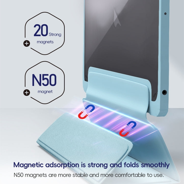 For iPad 2025 / 2022 ZGA Tri-Fold Voltage Smart Leather Tablet Case(Ice Blue) - free shipping - PMc TechLife - Order now!