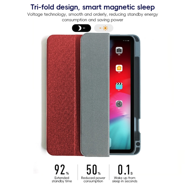 For iPad Air 10.9 2022 / 2020 ZGA Tri-Fold Voltage Smart Leather Tablet Case(Red) - free shipping - PMc TechLife - Order now!