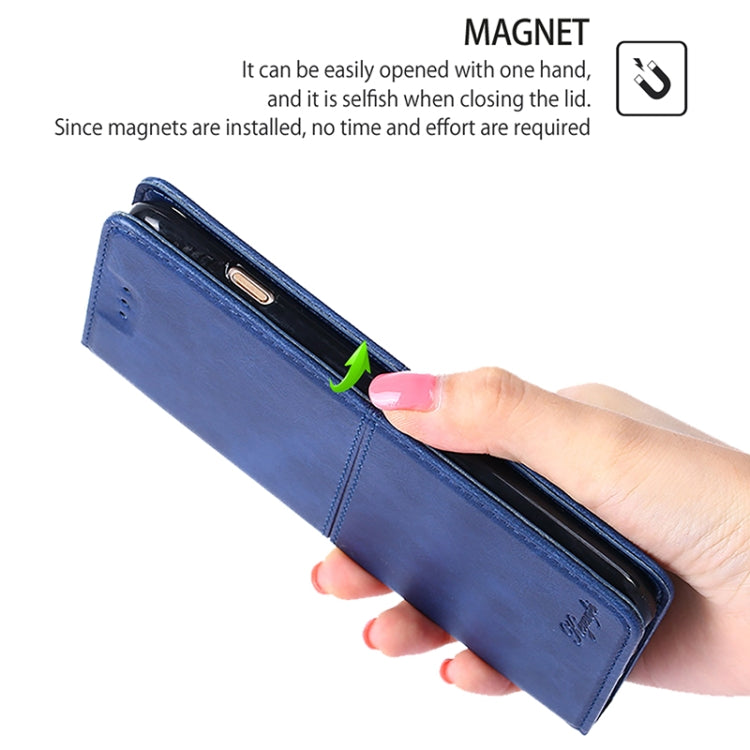 For Motorola Edge 5G 2024 Cow Texture Magnetic Leather Phone Case(Blue) - Motorola Cases by PMC Jewellery | Online Shopping South Africa | PMC Jewellery | Buy Now Pay Later Mobicred
