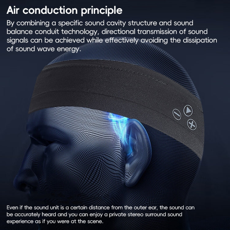 Mucro B01 Turban Style Wireless Bluetooth Headset Sports Headband(Black) - Smart Hats by Mucro | Online Shopping South Africa | PMC TechLife | Buy Now Pay Later Mobicred