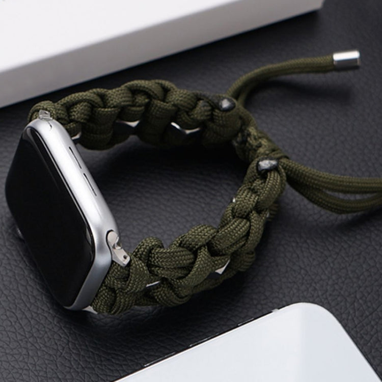 For Apple Watch Ultra 2 49mm Screw Nut Braided Paracord Watch Band(Green) - Watch Bands by PMC Jewellery | Online Shopping South Africa | PMC Jewellery | Buy Now Pay Later Mobicred