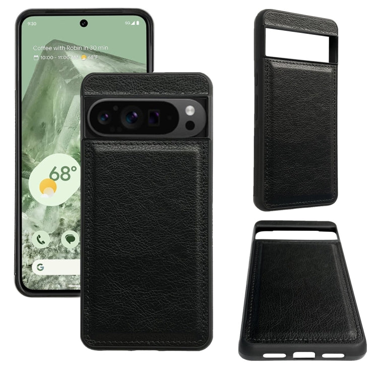 For Google Pixel 9 Pro XL Cowhide Texture Back Cover Phone Case(Black) - Google Cases by PMC Jewellery | Online Shopping South Africa | PMC Jewellery | Buy Now Pay Later Mobicred