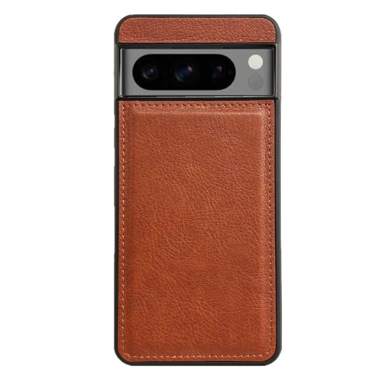 For Google Pixel 9 / Pixel 9 Pro Cowhide Texture Back Cover Phone Case(Brown) - Google Cases by PMC TechLife | Online Shopping South Africa | PMC TechLife | Buy Now Pay Later Mobicred