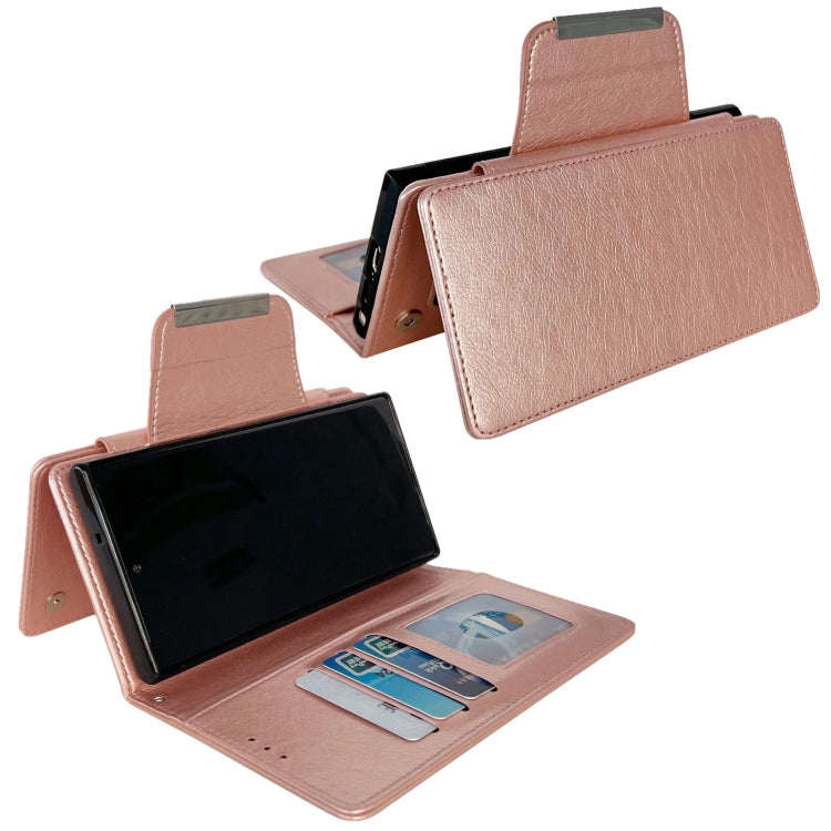 For Google Pixel 9 Pro XL Multifunctional 7-Card Wallet Leather Phone Case(Rose Gold) - Google Cases by PMC TechLife | Online Shopping South Africa | PMC TechLife | Buy Now Pay Later Mobicred