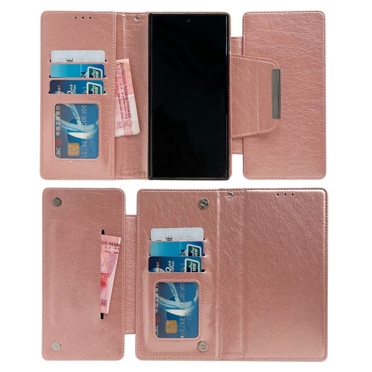 For Google Pixel 8a Multifunctional 7-Card Wallet Leather Phone Case(Rose Gold) - Google Cases by PMC TechLife | Online Shopping South Africa | PMC TechLife | Buy Now Pay Later Mobicred