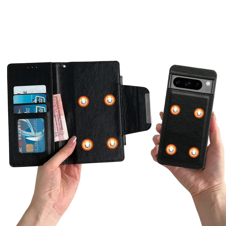 For Google Pixel 8 Multifunctional 7-Card Wallet Leather Phone Case(Black) - Google Cases by PMC TechLife | Online Shopping South Africa | PMC TechLife | Buy Now Pay Later Mobicred