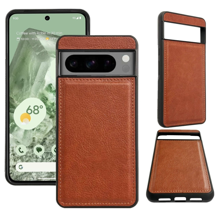 For Google Pixel 8 Multifunctional 7-Card Wallet Leather Phone Case(Brown) - Google Cases by PMC TechLife | Online Shopping South Africa | PMC TechLife | Buy Now Pay Later Mobicred