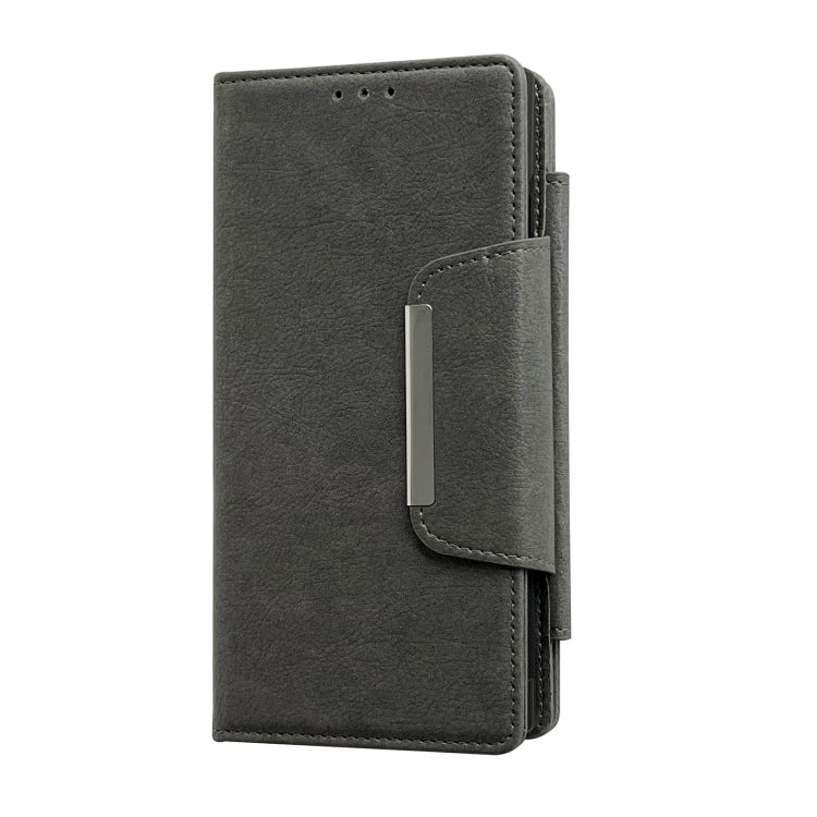 For Google Pixel 7a Multifunctional 7-Card Wallet Leather Phone Case(Grey) - Google Cases by PMC TechLife | Online Shopping South Africa | PMC TechLife | Buy Now Pay Later Mobicred