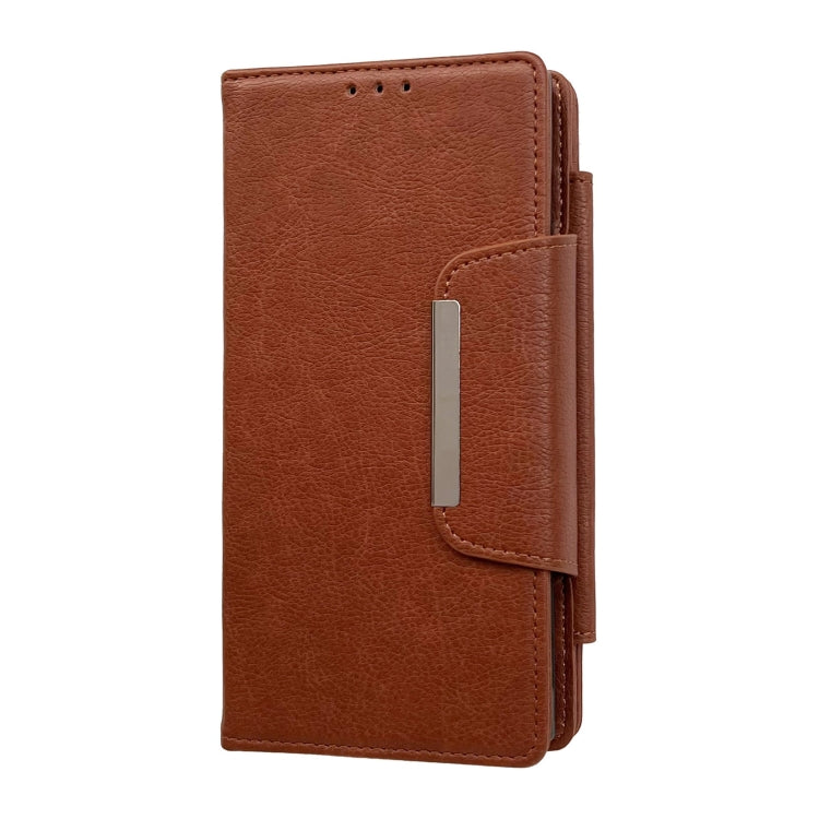 For Google Pixel 7 Multifunctional 7-Card Wallet Leather Phone Case(Brown) - Google Cases by PMC TechLife | Online Shopping South Africa | PMC TechLife | Buy Now Pay Later Mobicred