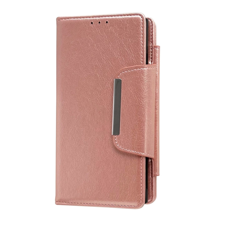 For Google Pixel 6a Multifunctional 7-Card Wallet Leather Phone Case(Rose Gold) - Google Cases by PMC TechLife | Online Shopping South Africa | PMC TechLife | Buy Now Pay Later Mobicred