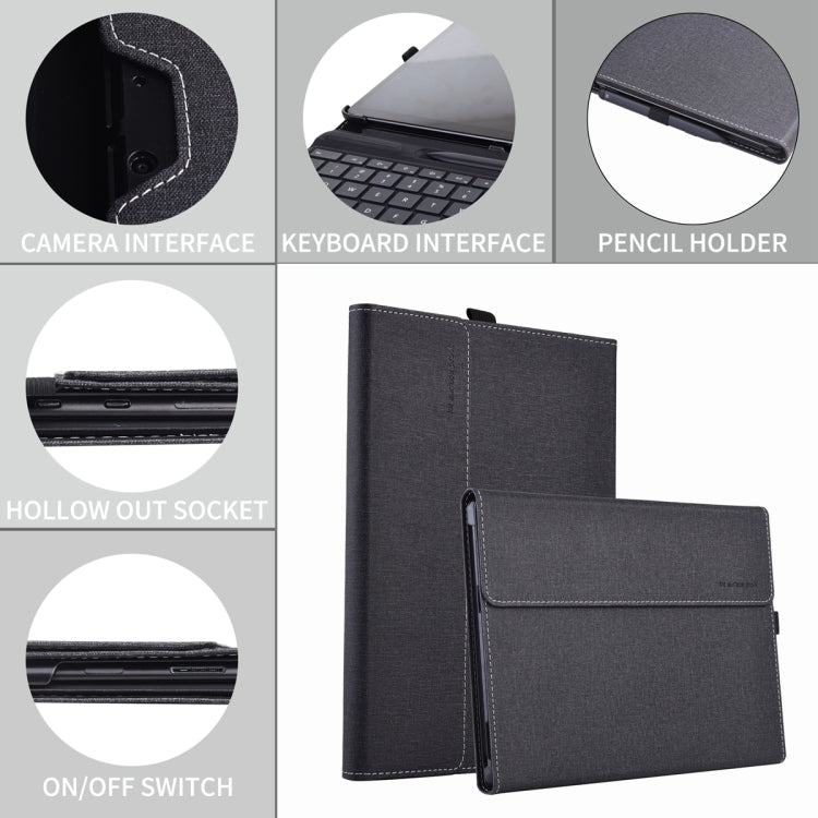 For Microsoft Surface Pro 10 Cloth Texture PC Tablet Protective Case(Black) - free shipping - PMC TechLife - Order now!