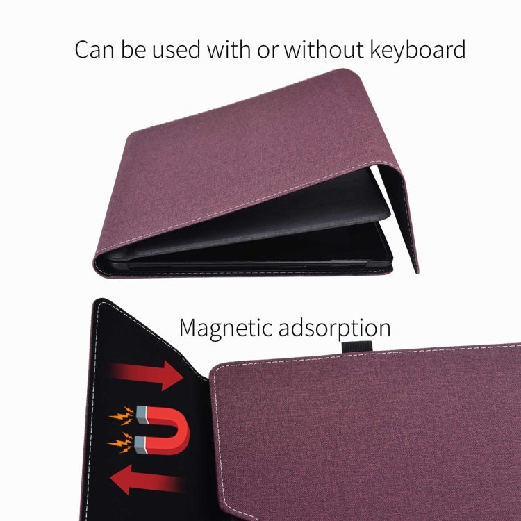 For Microsoft Surface Pro 10 Cloth Texture PC Tablet Protective Case(Wine Red) - Others by PMC TechLife | Online Shopping South Africa | PMC TechLife | Buy Now Pay Later Mobicred
