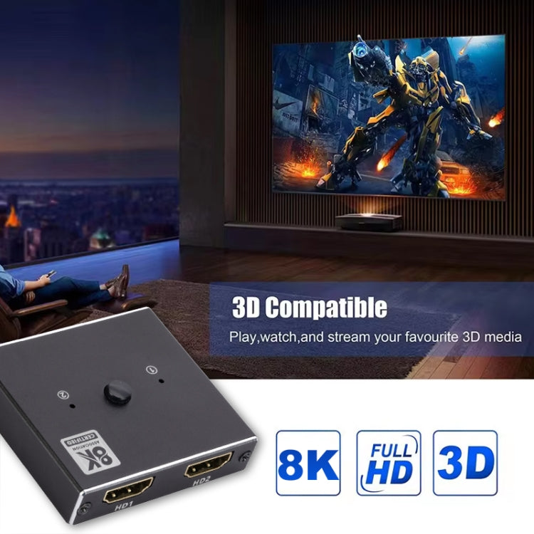 OZ 8K 60Hz 2 in 1 Out Two Ways HDMI Switcher - Switch by PMC TechLife | Online Shopping South Africa | PMC TechLife | Buy Now Pay Later Mobicred