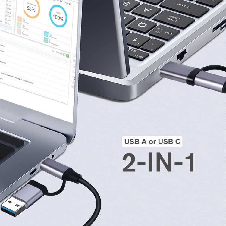 809-C 6 in 1 USB+Type-C to USB Multifunctional Docking Station HUB Adapter - USB HUB by PMC Jewellery | Online Shopping South Africa | PMC Jewellery | Buy Now Pay Later Mobicred