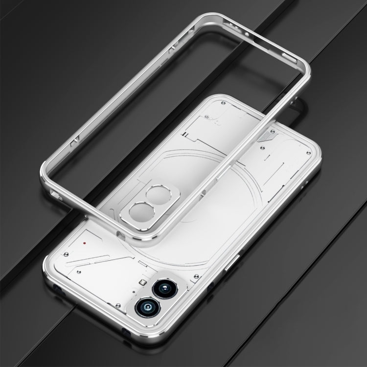 For Nothing Phone 2a Aurora Series Metal Frame Protective Phone Case(Black Blue) - More Brand by PMC TechLife | Online Shopping South Africa | PMC TechLife | Buy Now Pay Later Mobicred