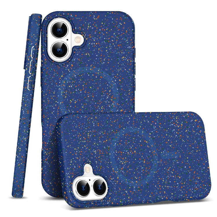 For iPhone 16 Colorful Frosted Magsafe PC Hybrid TPU Phone Case(Blue) - iPhone 16 Cases by PMC Jewellery | Online Shopping South Africa | PMC Jewellery | Buy Now Pay Later Mobicred