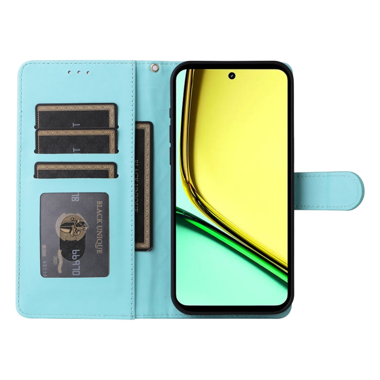 For Realme C67 4G Diamond Lattice Leather Flip Phone Case(Mint Green) - C67 Cases by PMC TechLife | Online Shopping South Africa | PMC TechLife | Buy Now Pay Later Mobicred
