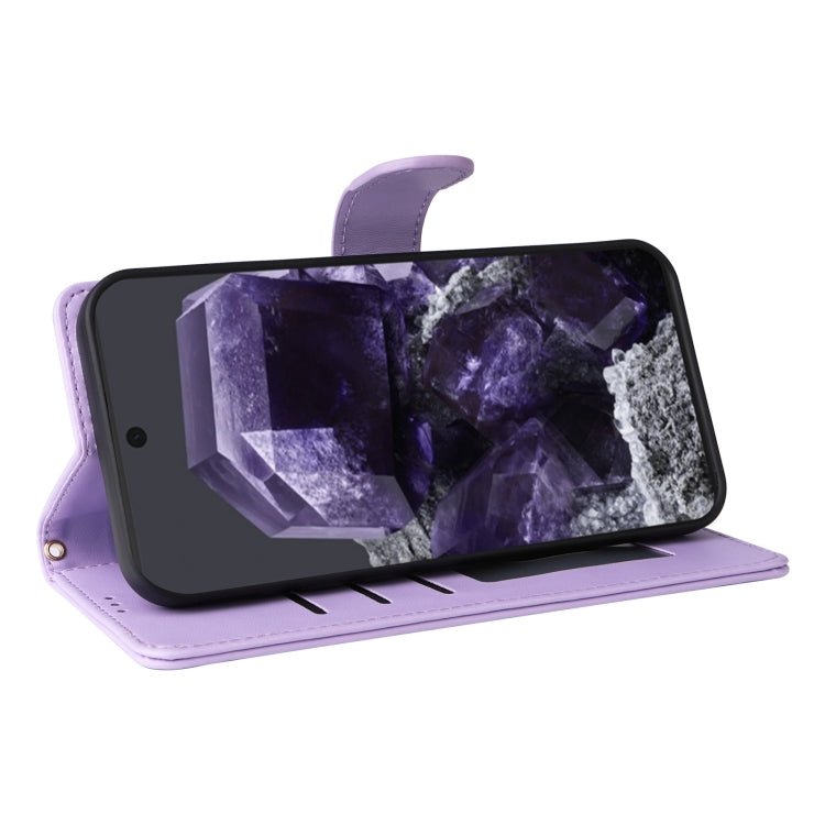 For Google Pixel 9 Diamond Lattice Leather Flip Phone Case(Light Purple) - Google Cases by PMC TechLife | Online Shopping South Africa | PMC TechLife | Buy Now Pay Later Mobicred