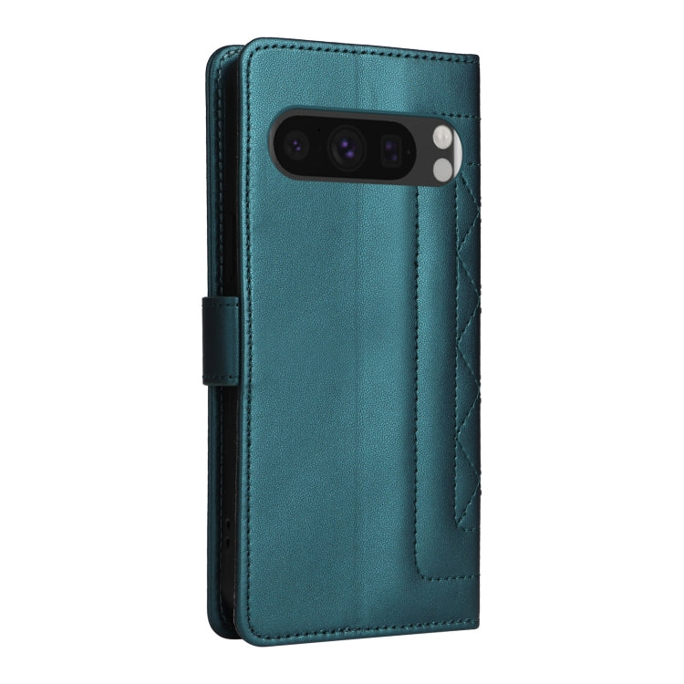 For Google Pixel 9 Diamond Lattice Leather Flip Phone Case(Green) - Google Cases by PMC TechLife | Online Shopping South Africa | PMC TechLife | Buy Now Pay Later Mobicred