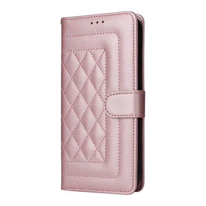 For Google Pixel 9 Pro Diamond Lattice Leather Flip Phone Case(Rose Gold) - Google Cases by PMC Jewellery | Online Shopping South Africa | PMC Jewellery | Buy Now Pay Later Mobicred