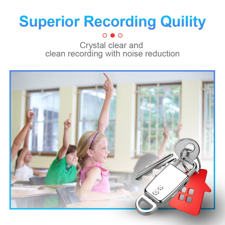 JNN S20 Zinc Alloy Keychain Voice Recorder, Memory:4GB(Silver) - free shipping - PMC TechLife - Order now!