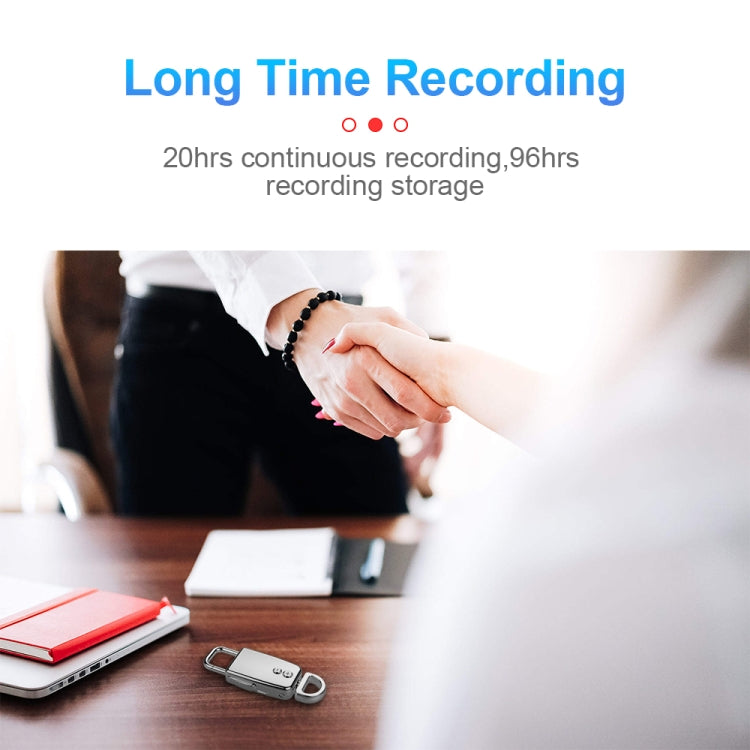 JNN S20 Zinc Alloy Keychain Voice Recorder, Memory:32GB(Silver) - Other Style by JNN | Online Shopping South Africa | PMC TechLife | Buy Now Pay Later Mobicred