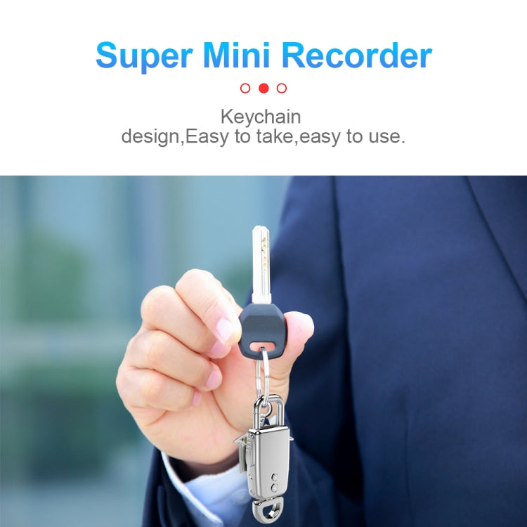 JNN S20 Zinc Alloy Keychain Voice Recorder, Memory:32GB(Silver) - Other Style by JNN | Online Shopping South Africa | PMC TechLife | Buy Now Pay Later Mobicred