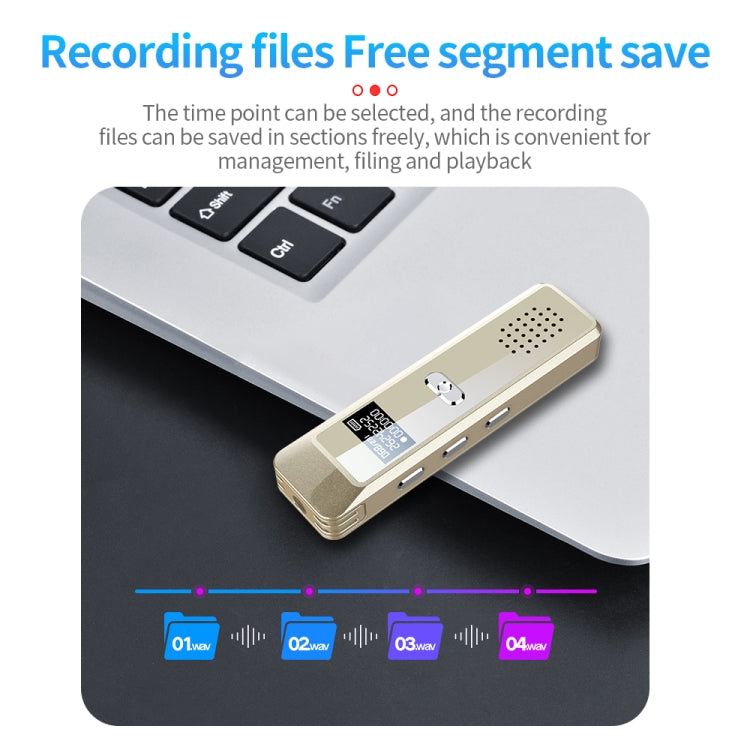 JNN Q7 Mini Portable Voice Recorder with OLED Screen, Memory:16GB(Gold) - Recording Pen by JNN | Online Shopping South Africa | PMC TechLife | Buy Now Pay Later Mobicred