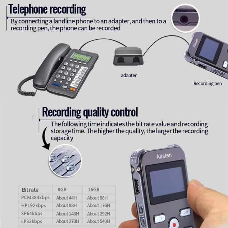 JNN X26 Mini Portable Voice Recorder with OLED Screen, Memory:16GB(Metal Gray) - Recording Pen by JNN | Online Shopping South Africa | PMC TechLife | Buy Now Pay Later Mobicred