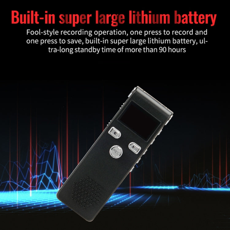 JNN X18 Mini Smart HD Noise Cancelling Voice Recorder, Memory:4GB(Black) - Recording Pen by JNN | Online Shopping South Africa | PMC TechLife | Buy Now Pay Later Mobicred
