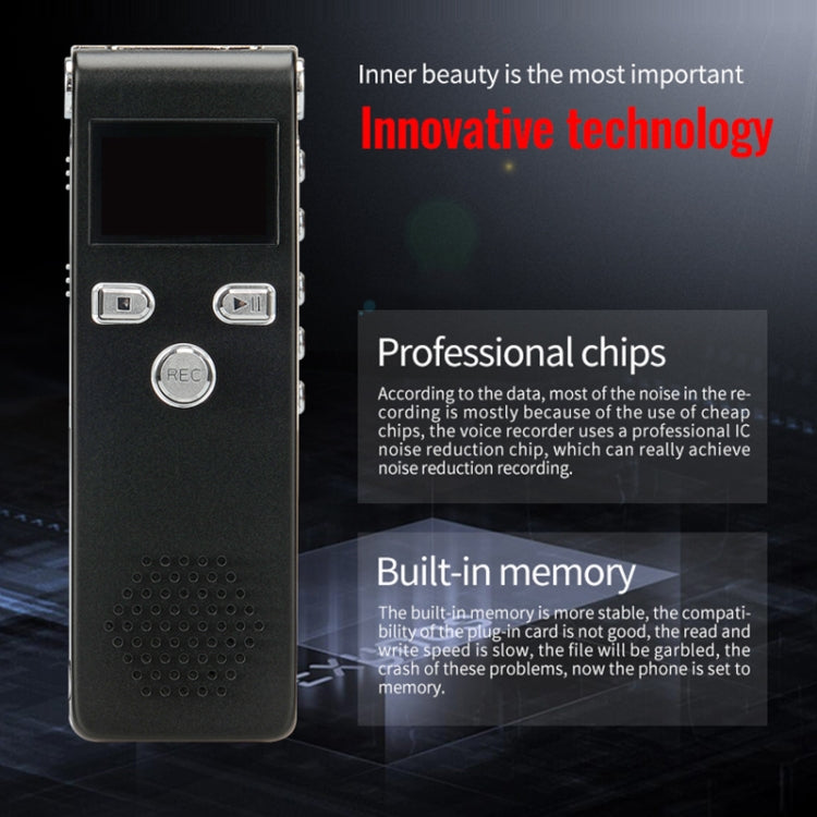 JNN X18 Mini Smart HD Noise Cancelling Voice Recorder, Memory:8GB(Black) - Recording Pen by JNN | Online Shopping South Africa | PMC TechLife | Buy Now Pay Later Mobicred