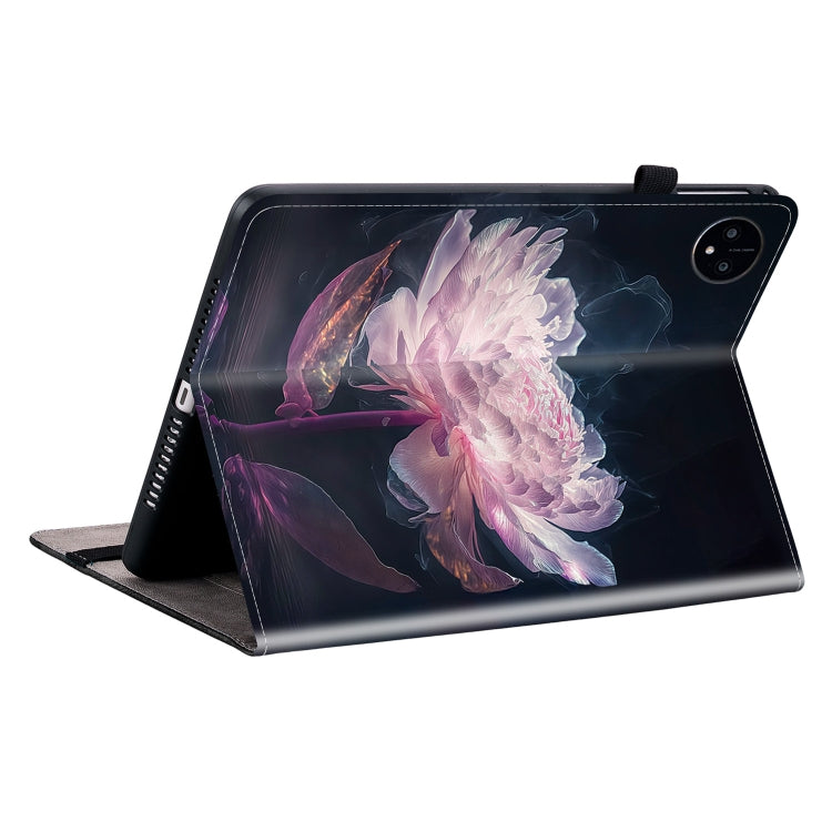 For Huawei MatePad Pro 11 2022 Crystal Texture Painted Leather Smart Tablet Case(Purple Peony) - Huawei by PMC TechLife | Online Shopping South Africa | PMC TechLife | Buy Now Pay Later Mobicred