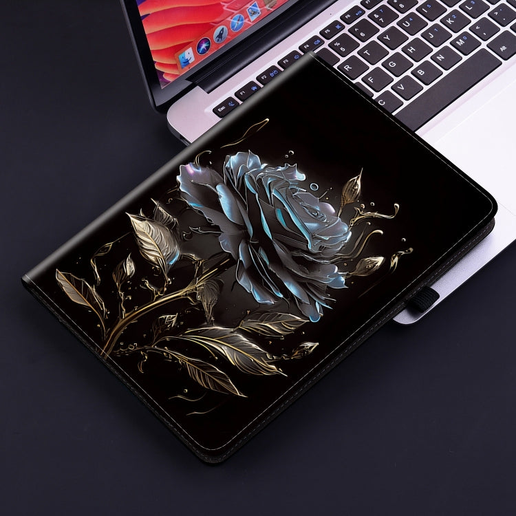 For Huawei MatePad Pro 11 2022 Crystal Texture Painted Leather Smart Tablet Case(Black Rose) - Huawei by PMC TechLife | Online Shopping South Africa | PMC TechLife | Buy Now Pay Later Mobicred