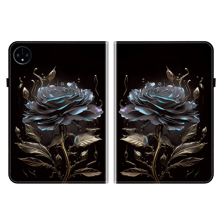 For Huawei MatePad Pro 11 2022 Crystal Texture Painted Leather Smart Tablet Case(Black Rose) - Huawei by PMC TechLife | Online Shopping South Africa | PMC TechLife | Buy Now Pay Later Mobicred